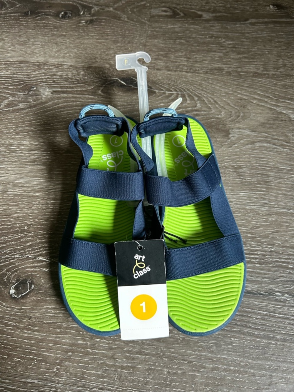 NWT Kids Size 1 Art Class Green and Blue Sandals